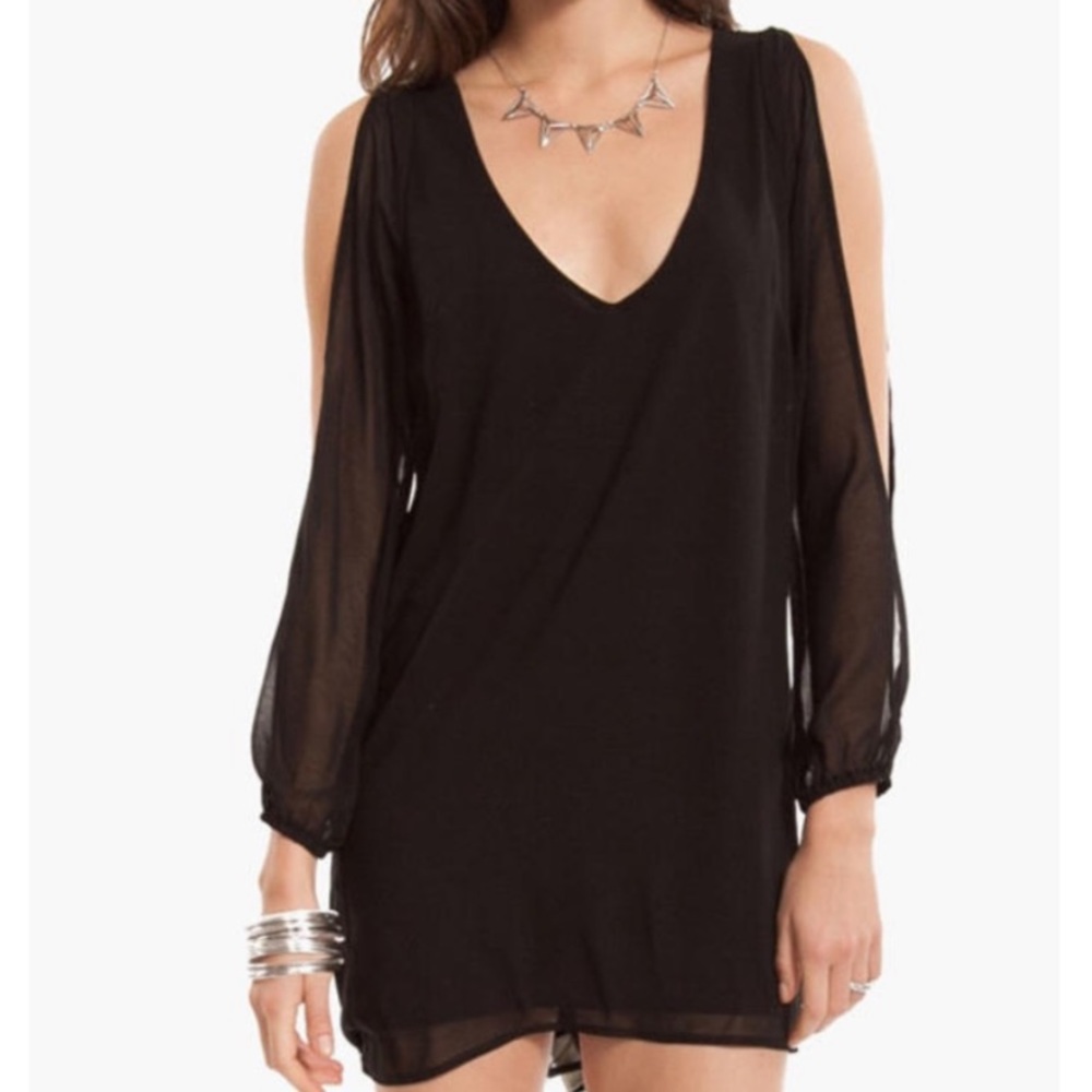 Tobi Dress with Sheer Sleeves Size Small